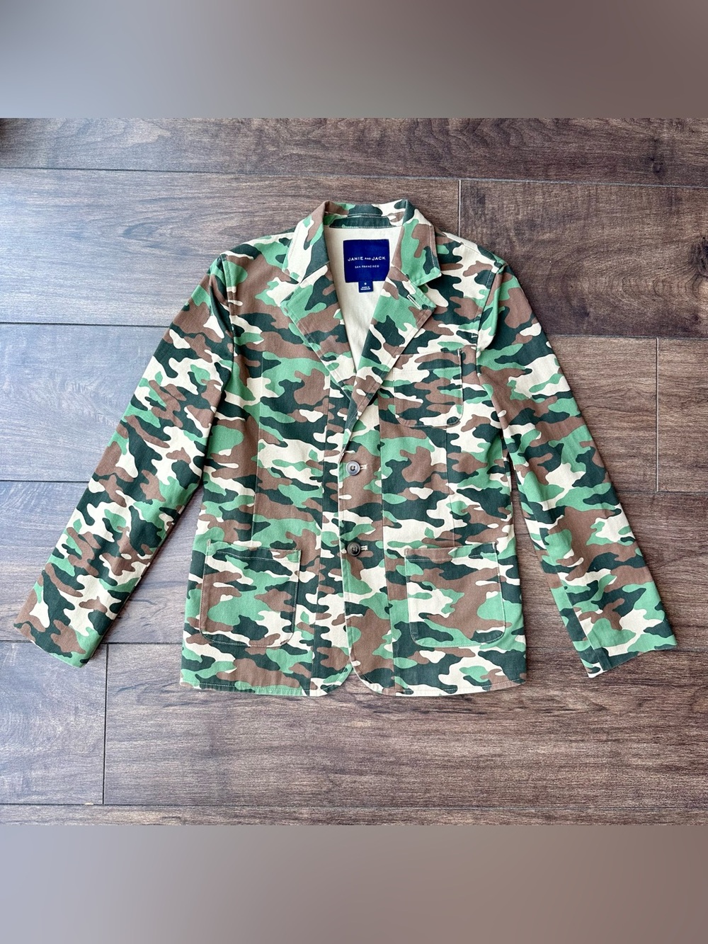Janie and Jack Boys Camo Stretch Twill Blazer - Size 10 - Camouflage Jacket
